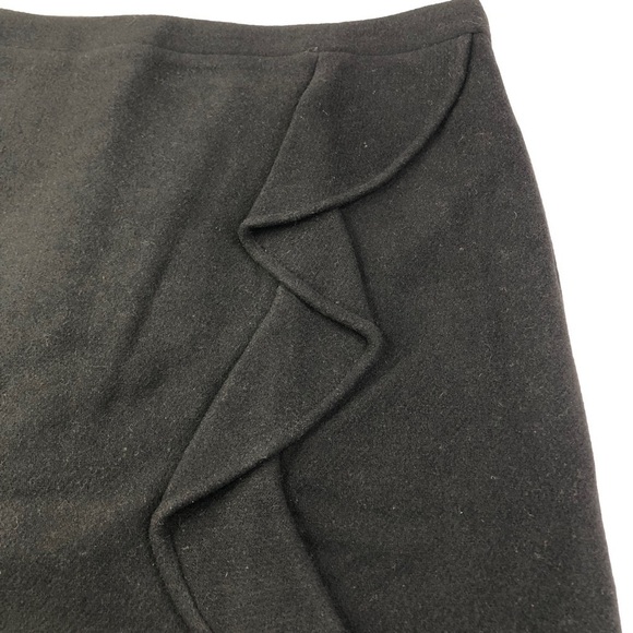 NWT J. Crew Mercantile wool blend miniskirt black ruffle 14 - Picture 3 of 6